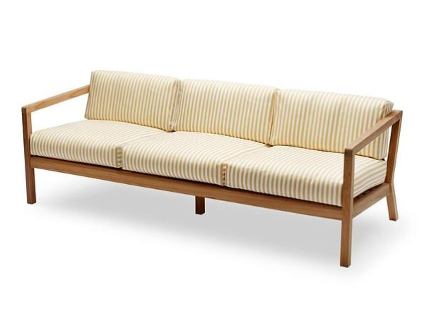 Skagerak Virkelyst Outdoor 3er Sofa Golden Yellow Stripe